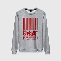 Свитшот хлопковый женский Slipknot: barcode, цвет: меланж