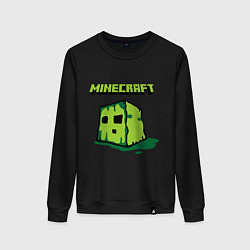 Свитшот хлопковый женский Minecraft Creeper, цвет: черный