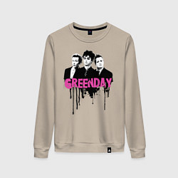 Свитшот хлопковый женский The Green Day, цвет: миндальный