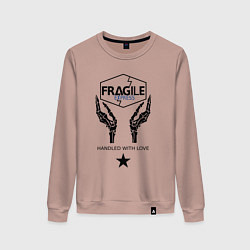 Свитшот хлопковый женский Fragile Express, цвет: пыльно-розовый