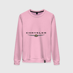 Свитшот хлопковый женский Chrysler logo, цвет: светло-розовый