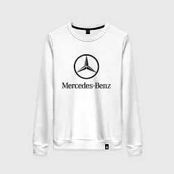 Свитшот хлопковый женский Logo Mercedes-Benz, цвет: белый