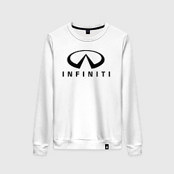 Свитшот хлопковый женский Infiniti logo, цвет: белый