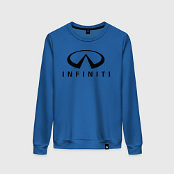 Свитшот хлопковый женский Infiniti logo, цвет: синий
