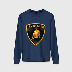 Свитшот хлопковый женский Lamborghini logo, цвет: тёмно-синий