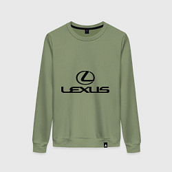 Свитшот хлопковый женский Lexus logo, цвет: авокадо