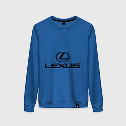 Свитшот хлопковый женский Lexus logo, цвет: синий