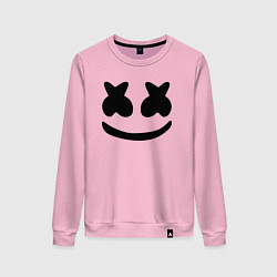 Свитшот хлопковый женский Marshmello, цвет: светло-розовый