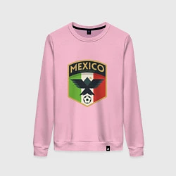 Свитшот хлопковый женский Mexico Football, цвет: светло-розовый