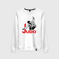 Свитшот хлопковый женский Judo Master, цвет: белый