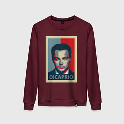 Свитшот хлопковый женский DiCaprio Art, цвет: меланж-бордовый