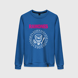 Свитшот хлопковый женский Ramones Boyband, цвет: синий