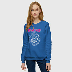 Свитшот хлопковый женский Ramones Boyband, цвет: синий — фото 2