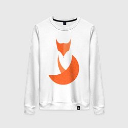 Свитшот хлопковый женский Minimal Fox, цвет: белый