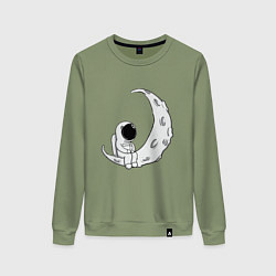 Женский свитшот Космонавт на Луне