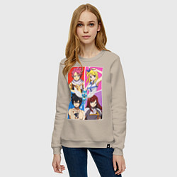 Свитшот хлопковый женский Fairy Tail Team, цвет: миндальный — фото 2