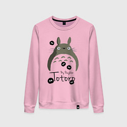 Свитшот хлопковый женский My Neighbor Totoro, цвет: светло-розовый