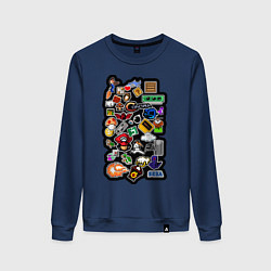 Женский свитшот Стикеры 8бит