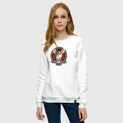Свитшот хлопковый женский Biker Mice from Mars - Vinnie, цвет: белый — фото 2