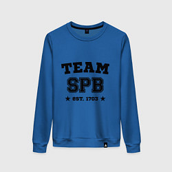 Свитшот хлопковый женский Team SPB est. 1703, цвет: синий