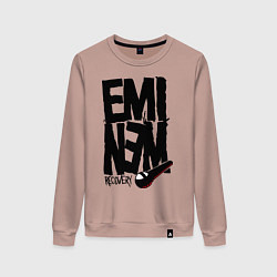 Свитшот хлопковый женский Eminem recovery, цвет: пыльно-розовый
