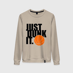 Свитшот хлопковый женский Just dunk it, цвет: миндальный