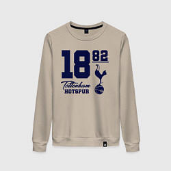 Свитшот хлопковый женский FC Tottenham 1882, цвет: миндальный