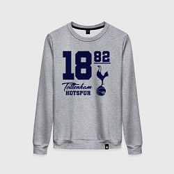 Свитшот хлопковый женский FC Tottenham 1882, цвет: меланж