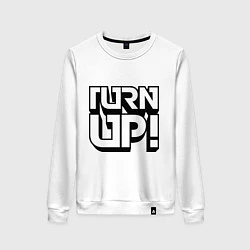 Свитшот хлопковый женский Turn UP!, цвет: белый