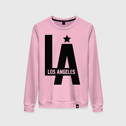 Свитшот хлопковый женский Los Angeles Star, цвет: светло-розовый