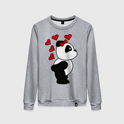 Женский свитшот Поцелуй панды: для нее