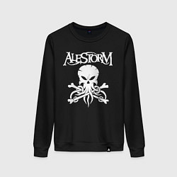 Свитшот хлопковый женский Alestorm: Octopus Skull, цвет: черный