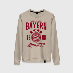 Свитшот хлопковый женский Bayern Munchen 1900, цвет: миндальный