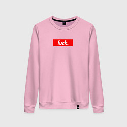 Свитшот хлопковый женский Fuck Supreme, цвет: светло-розовый