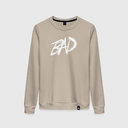 Свитшот хлопковый женский XXXTentacion: BAD, цвет: миндальный