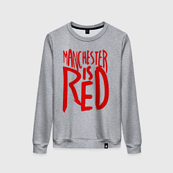 Свитшот хлопковый женский Manchester is Red, цвет: меланж