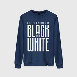 Свитшот хлопковый женский Juventus: Black & White, цвет: тёмно-синий