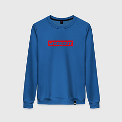 Свитшот хлопковый женский Obey workout, цвет: синий