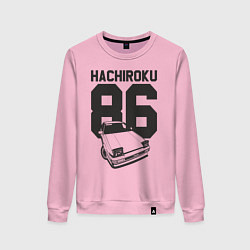 Свитшот хлопковый женский Toyota AE86 Hachiroku, цвет: светло-розовый