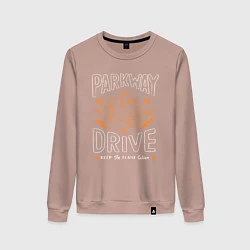 Свитшот хлопковый женский Parkway Drive: Keep the flame alive, цвет: пыльно-розовый