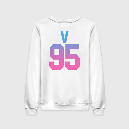 Женский свитшот BTS: Neon V / Белый – фото 2