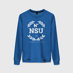 Свитшот хлопковый женский NSU, цвет: синий