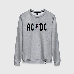 Свитшот хлопковый женский AC/DC, цвет: меланж