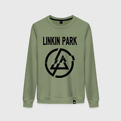 Свитшот хлопковый женский Linkin Park, цвет: авокадо