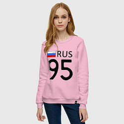 Свитшот хлопковый женский RUS 95, цвет: светло-розовый — фото 2