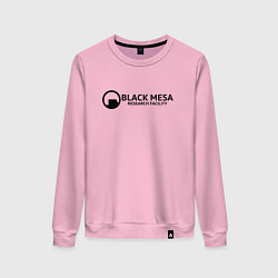 Свитшот хлопковый женский Black Mesa: Research Facility, цвет: светло-розовый