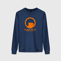 Свитшот хлопковый женский Black Mesa: Research Facility, цвет: тёмно-синий