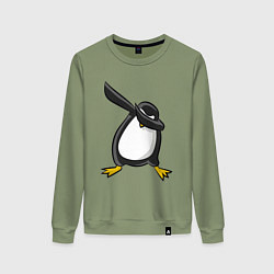 Свитшот хлопковый женский DAB Pinguin, цвет: авокадо