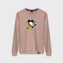 Свитшот хлопковый женский Pittsburgh Penguins: Evgeni Malkin, цвет: пыльно-розовый