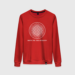 Свитшот хлопковый женский BRING ME THE HORIZON, цвет: красный